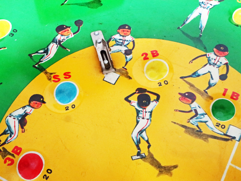 ベースボールゲーム ブリキに印刷された選手イラスト①