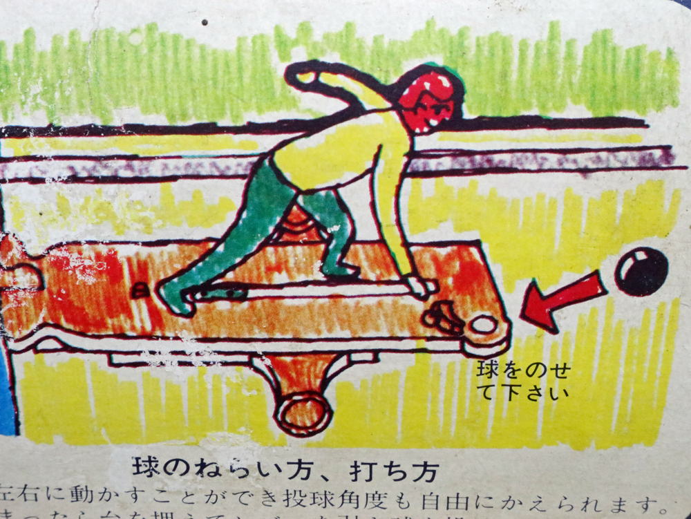 チャンピオンボウリング(エース・トーイ) 外箱に描かれた投球人形イラスト