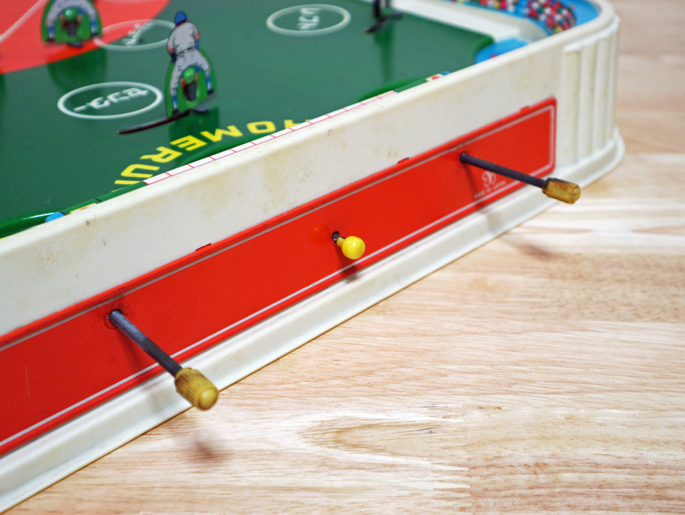 マグネット付 立体野球盤 バックスクリーン裏のレバー